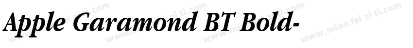 Apple Garamond BT Bold字体转换